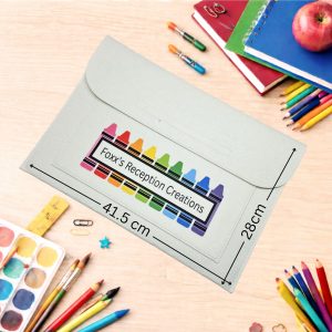 personalised kids art file, nursery and school keepsake storage